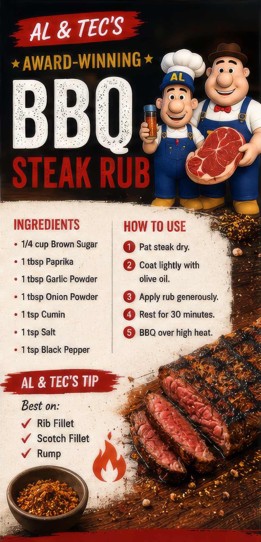 Al and Tecs BBQ Steak Rub